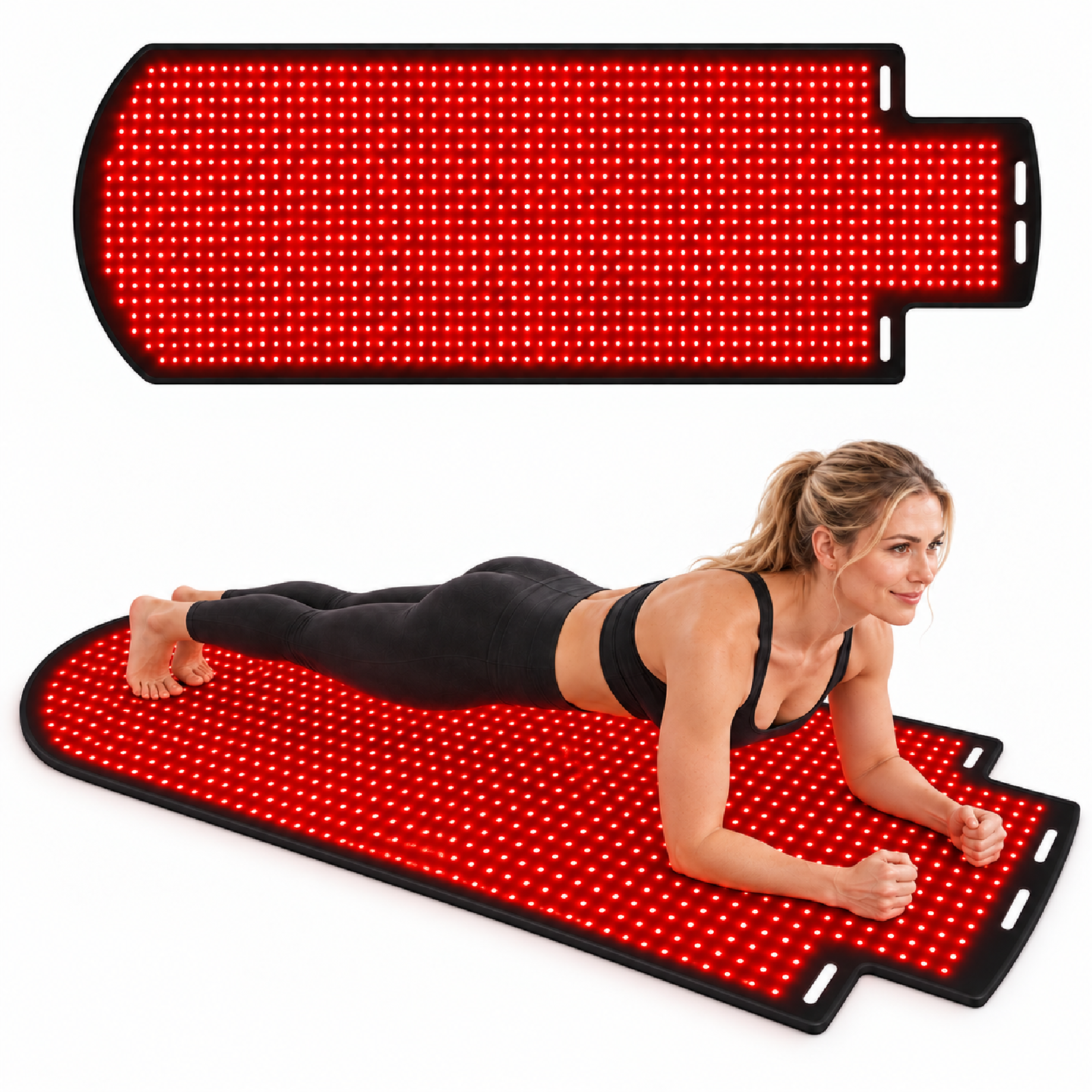 ARIVEA Lilies XL Red Light Therapy Mat for Full Body (71" x 31.5"), Large Infrared Light Therapy Pad with Timer, Portable Body Wellness Mat for Muscle Recovery & Joint Pain Relief (Black)