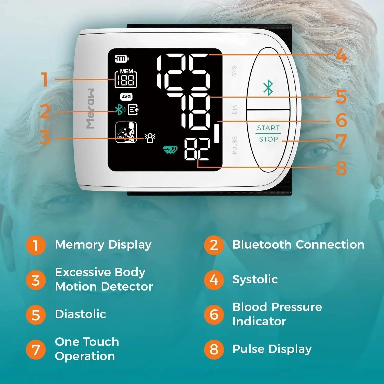 Meraw Aspen Bluetooth Wrist Blood Pressure Monitor Linner