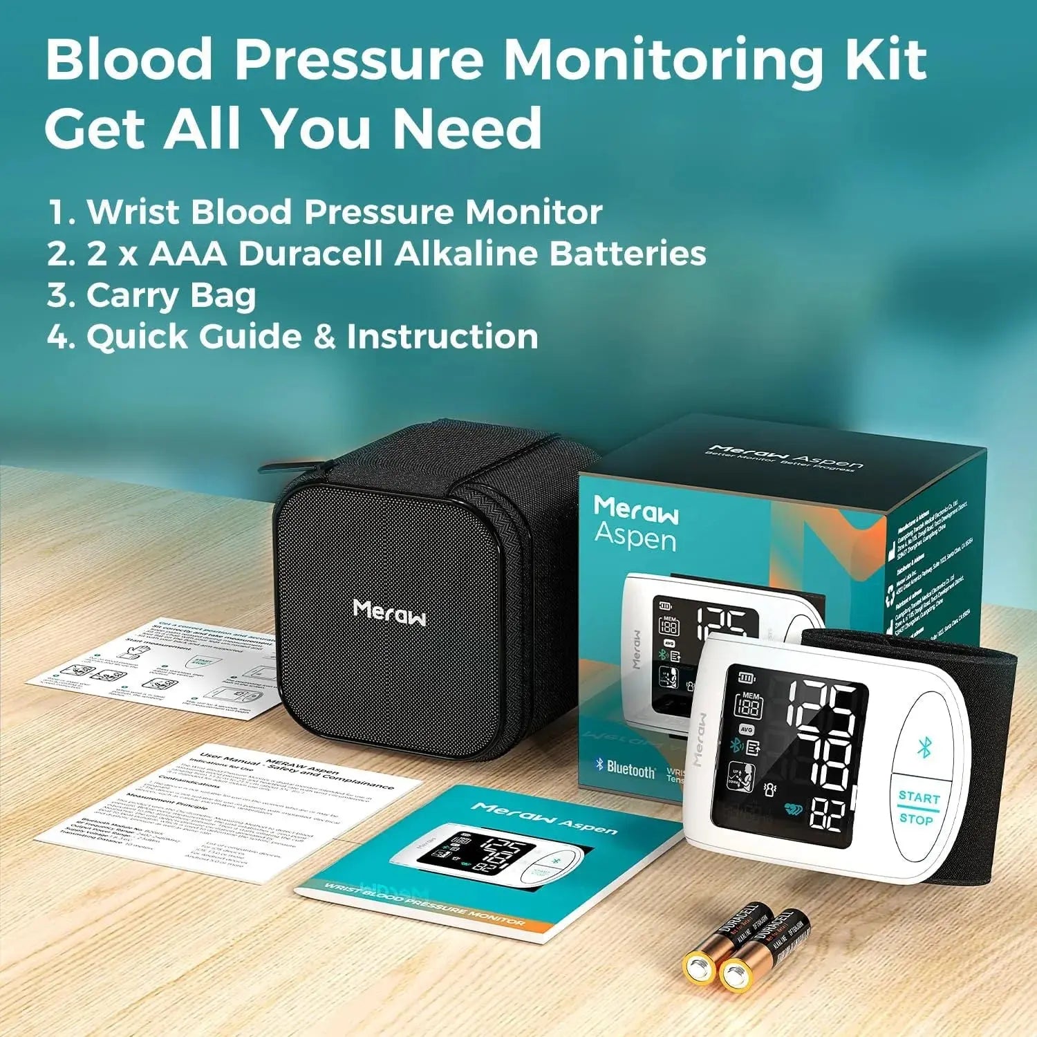 Meraw Aspen Bluetooth Wrist Blood Pressure Monitor Linner