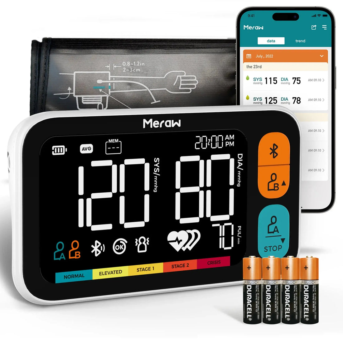 Meraw Oak Bluetooth Blood Pressure Monitor Linner