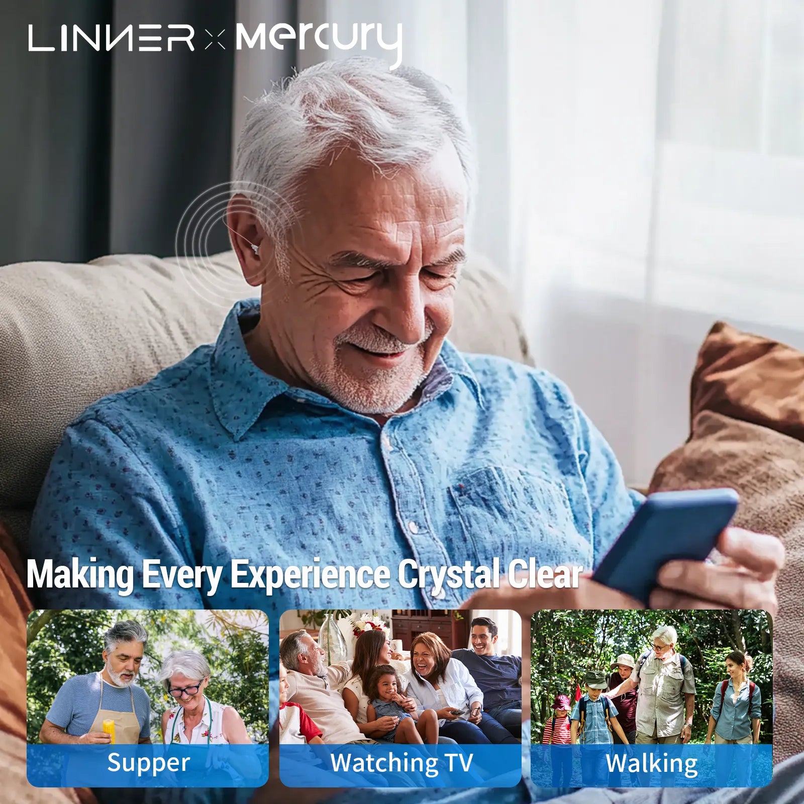 Linner Mercury mini-RIC OTC Hearing Aids