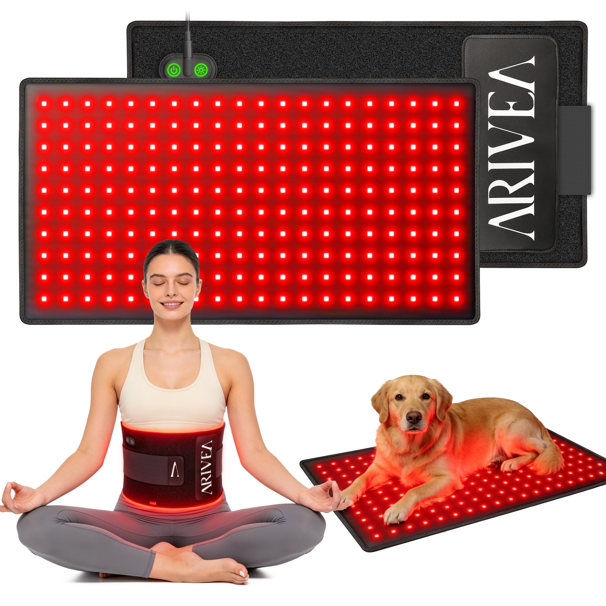 Arivea Lilies Red Light Mat - Black